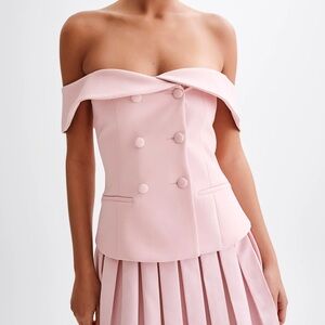 NWT Meshki Krista Strapless Suiting Top - Baby Pink - size small